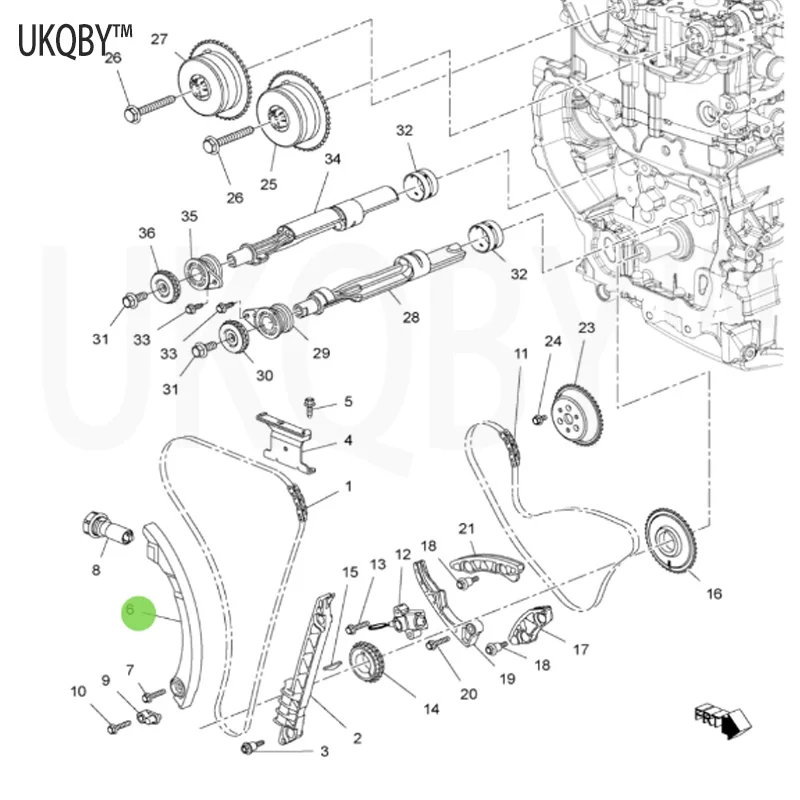 Suitable for 06-15 Bu ic k Re ga l Re ga l Re ga l GL 8S La nd Zu n 2.4/LE5 timing chain guide plate chain plate 24449448