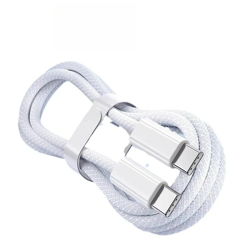 1m/1.5m/2m Durable Bold Braided 66W USB C To Type C Fast Charging Cable for IPhone 16/15/15 Pro/15 Pro Max/15 Plus for Samsung