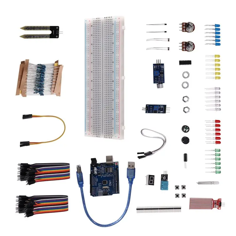 ABZZ-RFID Learning Kit For Arduino Uno R3 Breadboard Starter Kit Basic Components Included