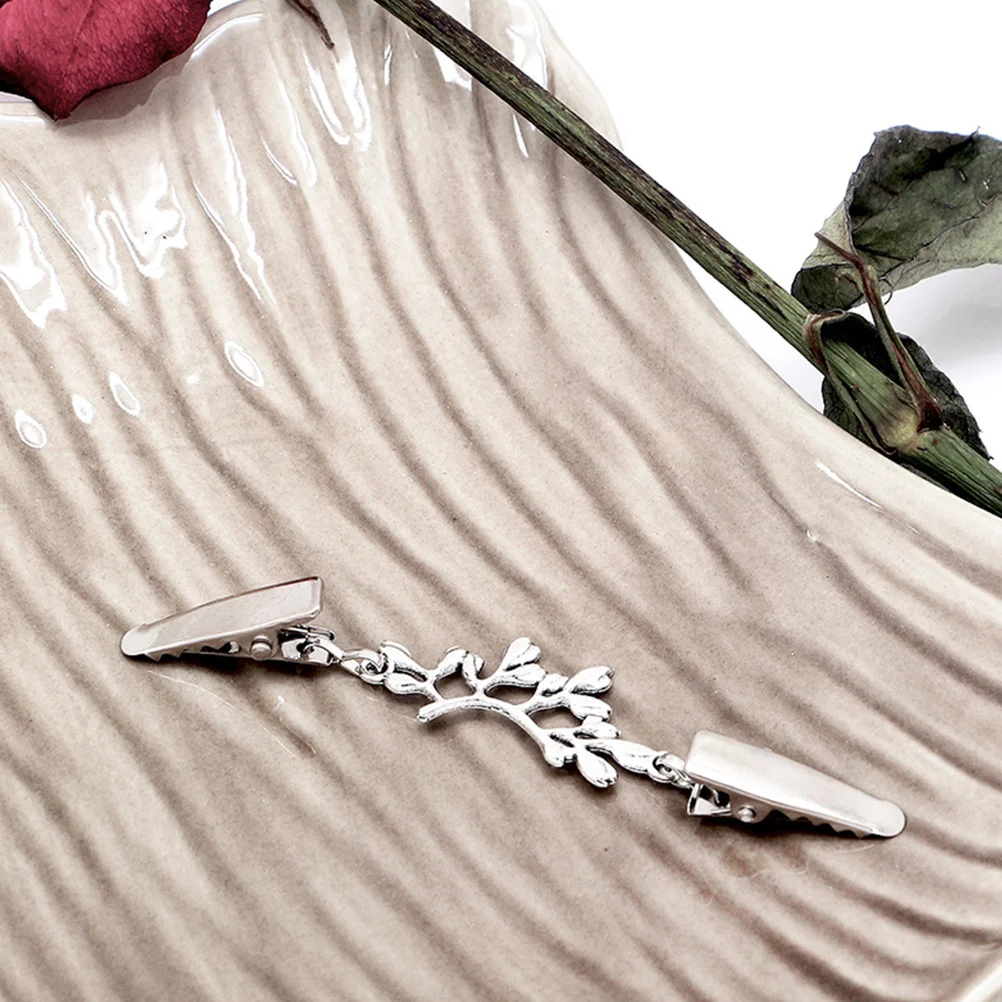 

5pcs Cardigan Clip Vintage Silver Shawl Scarf Clips Sweater Chain Clasp Retro Shirt Pin Brooch Women Accessories Fashion Jewelry