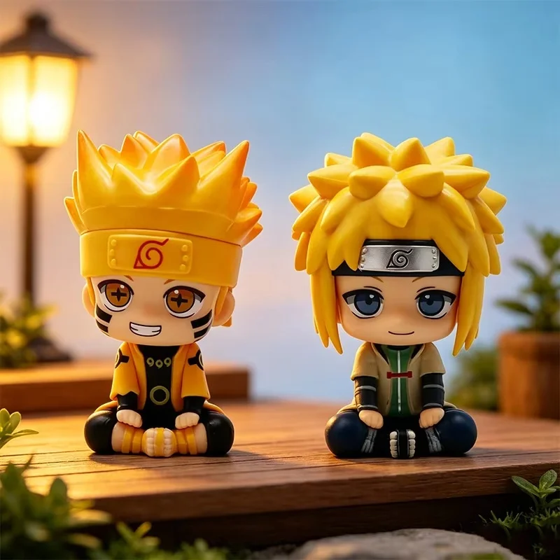 Anime-Figur Naruto Namikaze Minato Sage Of Six Paths Sitzende PVC-Sammelfigur für Auto-PC-Desktop-Dekoration Modellpuppe