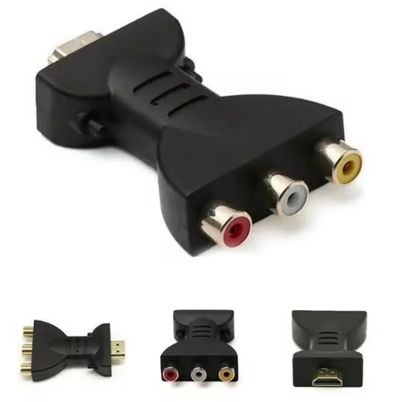 RCA AV To HDMI-compatible Converter 3 RCA Red White Yellow Connector For HD TV Box DVD Player PAL NTSC Switch Support DVD Camera