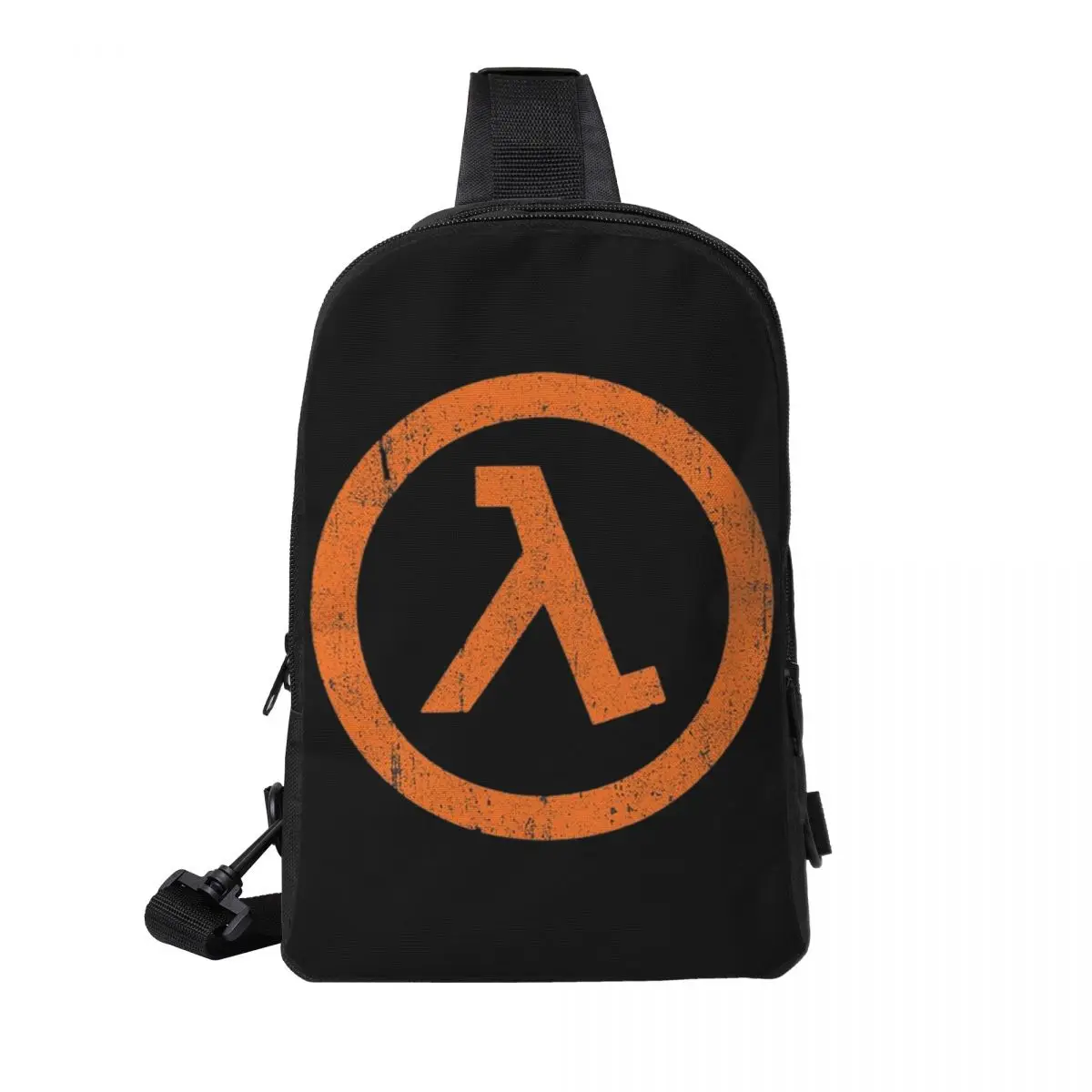 

Half Life Lambda Symbol Chest Bag Men Sling Crossbody Backpack Chest Bag Traveling Hiking Daypack Shoulder Bag
