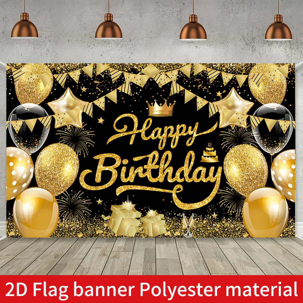 Banner voor verjaardagsviering - Party Banner Gold recensie en prijs