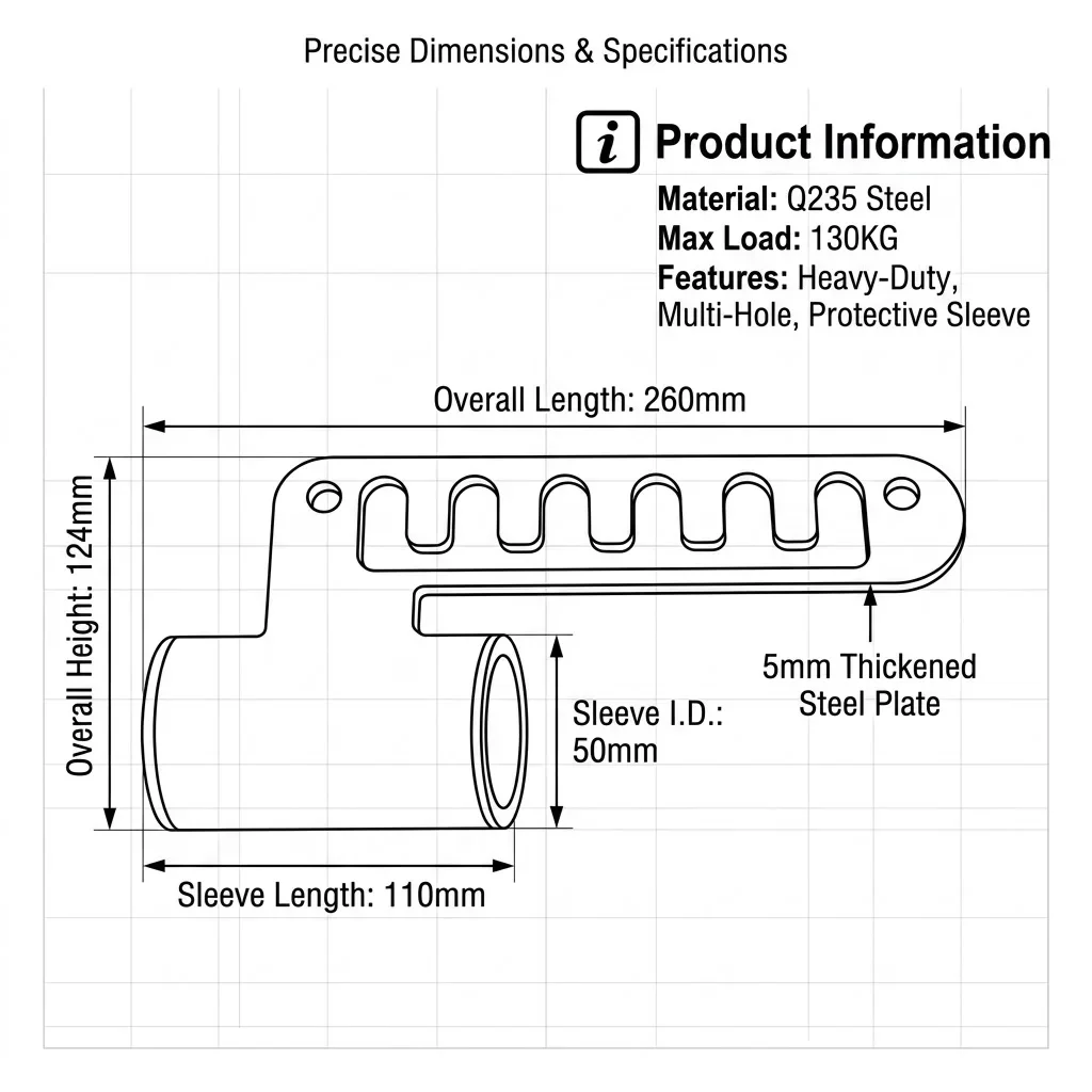 Adjustable Loading Depth Landmines Steel Accessory with Dip Chain Fits 2 Inch Bar Resistance Workout Equipment for Home Gym Mens