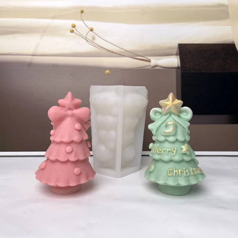 DIY Stern Weihnachtsbaum Kerze Silikonform Weihnachtsdekoration Handwerk Gips Harz Zementform Duftkerzenherstellung Zubehör