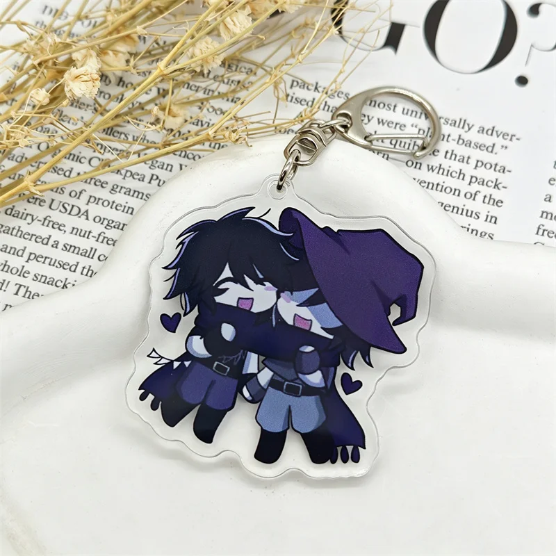 Game Forsaken Azuretime Two Time Azure Cosplay Schlüsselanhänger Acryl-Anhänger Schlüsselkette Ornament Zubehör Schlüsselring Schmuck Requisite – Detail 5