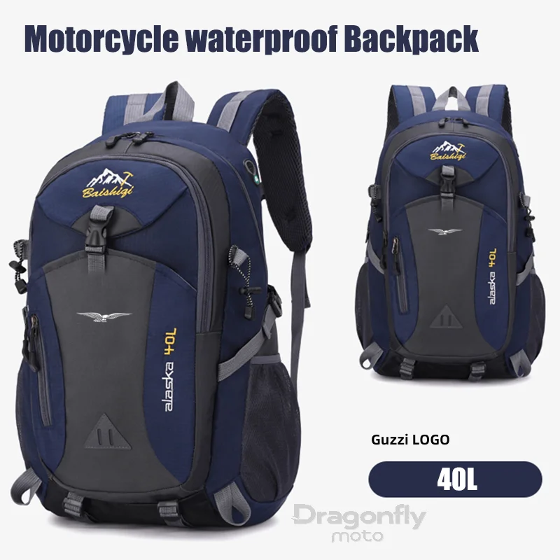 Водонепроницаемый мотоциклетный рюкзак с логотипом Guzzi, легкий спортивный рюкзак для треккинга и рыбалки для Moto Guzzi Breva 850 1100 1200 GRIS Водонепроницаемый мотоциклетный рюкзак с логотипом Guzzi, легкий спортивный рюкзак для треккинга и рыбалки для Moto Guzzi Breva 850 1100 1200 GRIS
