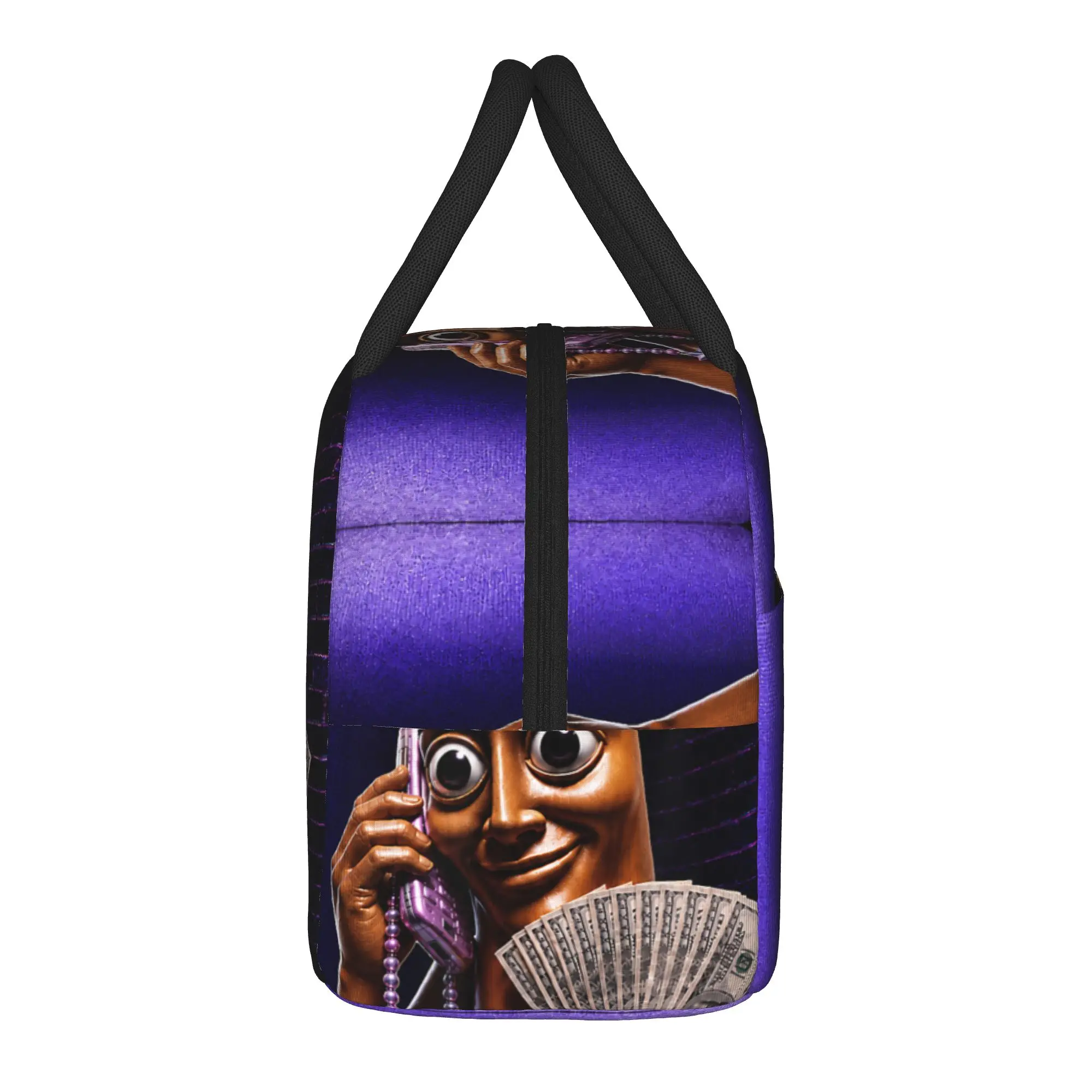 There is Motion At Your Front Door Tung Tung Sahur Lunch Bag Office Lunch Box For Unisex Leisure Print Tote Food Bags Cooler Bag