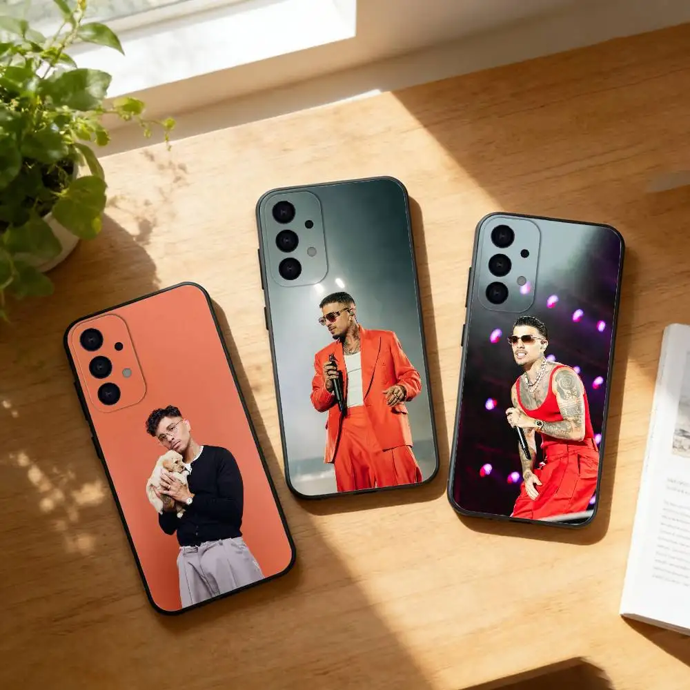 

Singer R-Rauw Alejandro Phone Case For Samsung S25,24,23,22,30,21,10,9,Ultra,Plus,Lite Soft Black Case