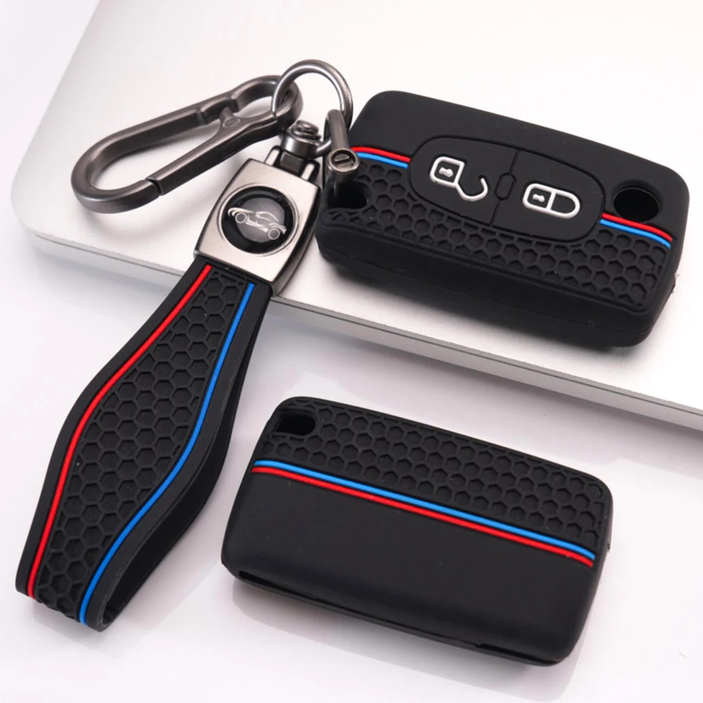 Smart Key Shell With Wrist Strap For Peugeot 107 206 207 307 308 407 607 807 3008 5008 Partner Expert For Citroen C2 C3 C4 C5 C6