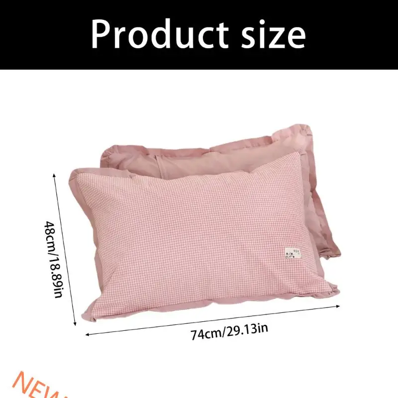 Washable Checkered Pillowcase Soft Cotton Pillow Cover For Sensitive Skin Care