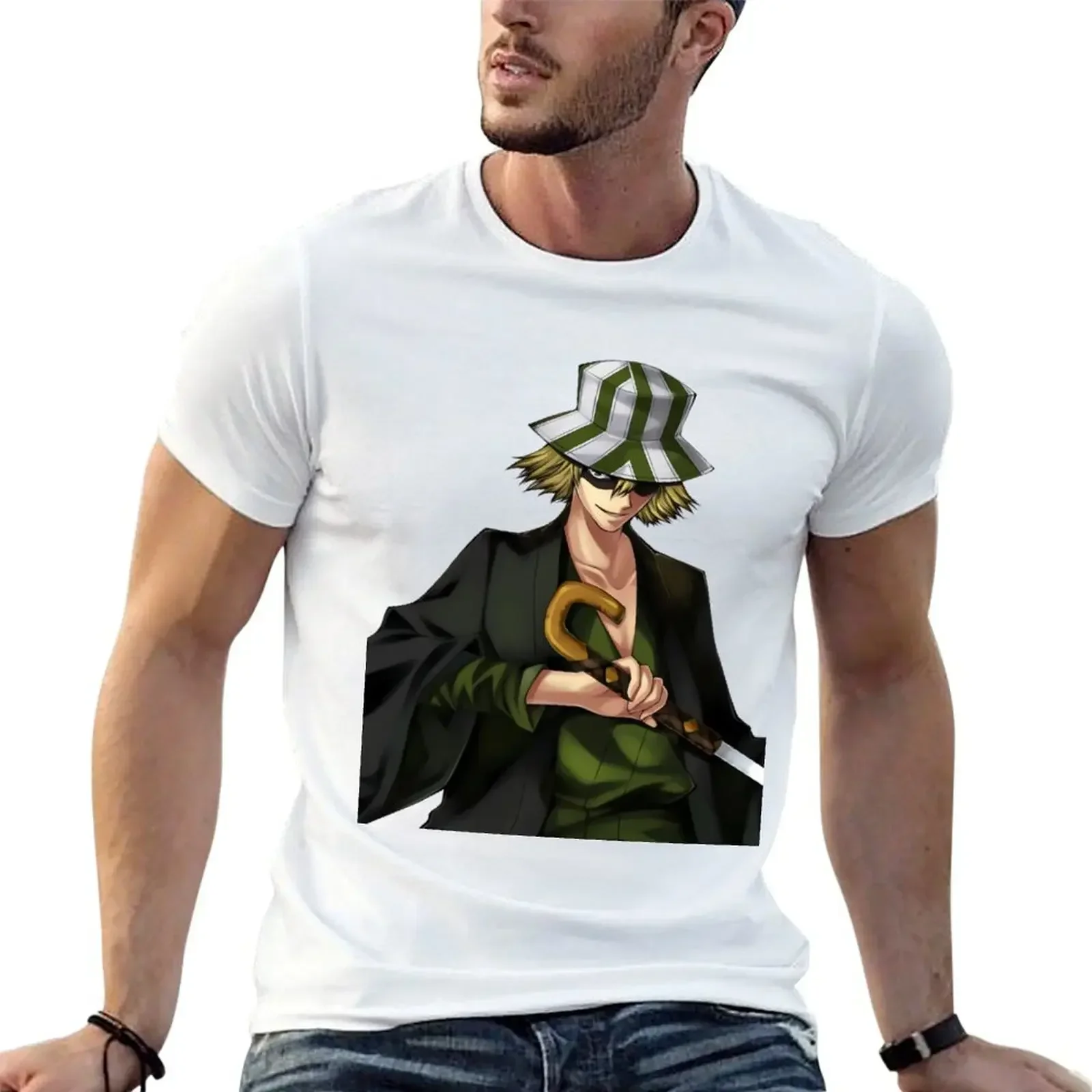 Kisuke Urahara T-Shirt Aesthetic clothing anime figures plus sizes quick-drying t shirt for men