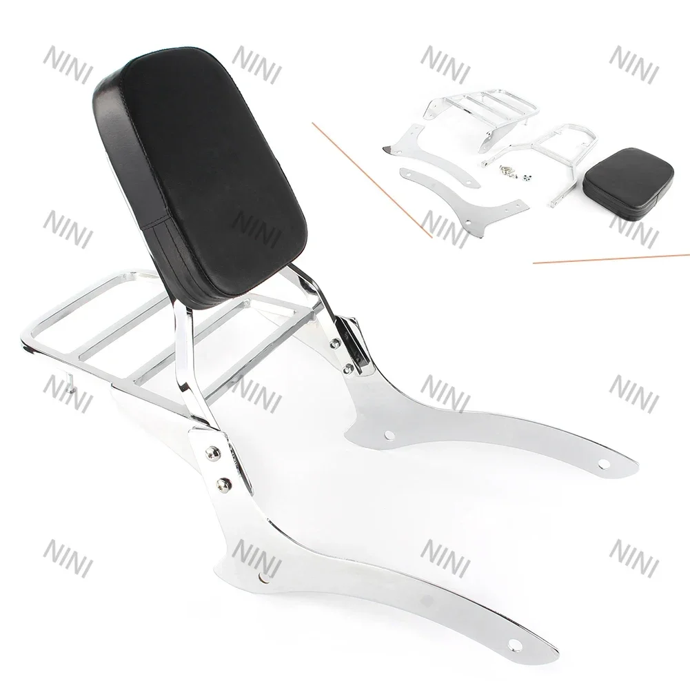 

Moto For Yamaha Vstar XVS 1100 Classic /Dragstar XVS 1100 Classic 2000-2011 Dragstar 1100 Custom Backrest Sissy Bar Luggage Rack