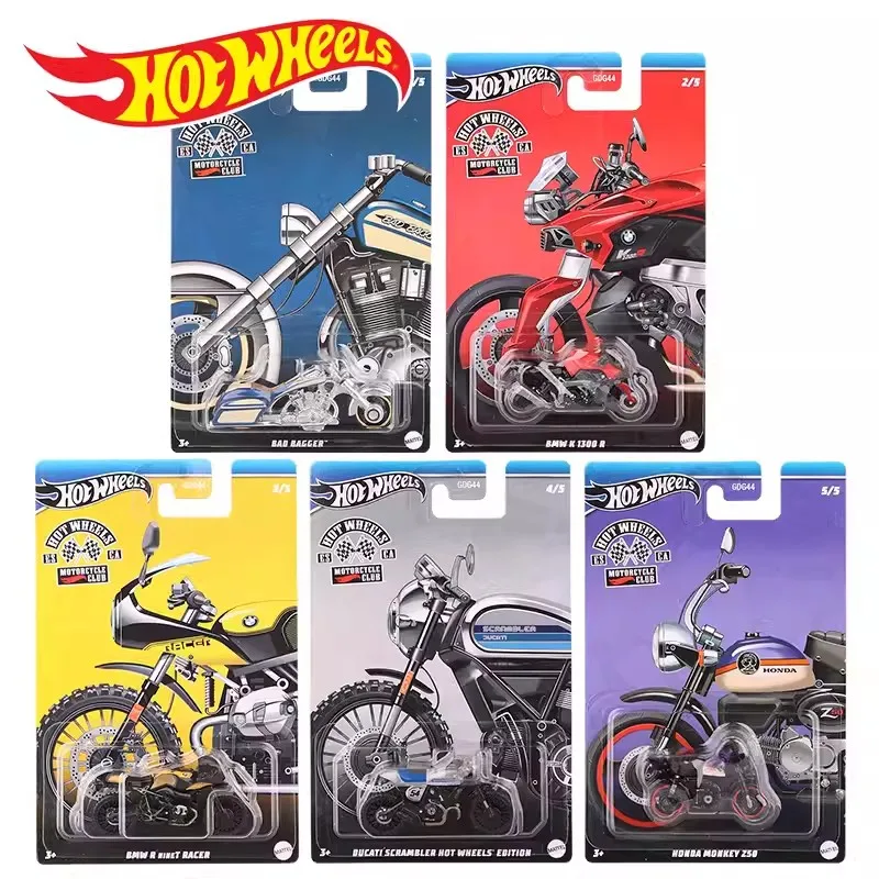 Originele Hot Wheels Gdg44 H Miniatuur Motorfiets Replica 1/64 Hoteelws Auto 'S Hotwheels Motos Speelgoed Model Auto Hotelws Hotweheels