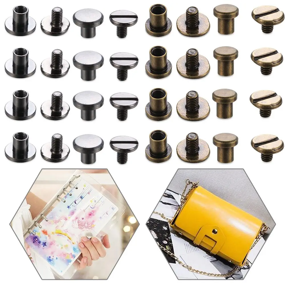 10sets Shoes Crafts Leather Craft Scrapbooking decoration nail Nail Rivets Brass screw Cloth Button