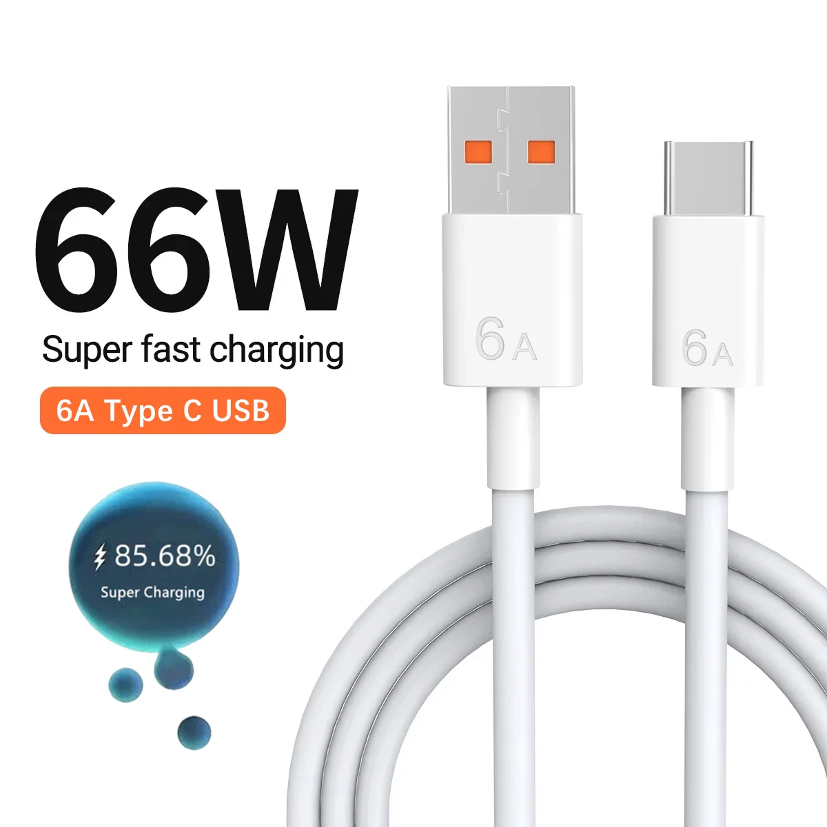 6A 66W EU Super Fast Charger For Huawei Mate 40 50 60 P40 P50 P60 Nova Honor 70 80 90 100 X7b X8b X9b Type C USB Charging Cable - náhled 4
