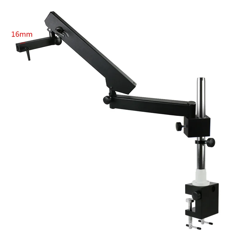 Adjustable Articulating Arm 76mm Microscope Stand Bracket for Lab Stereo Trinocular Microscope