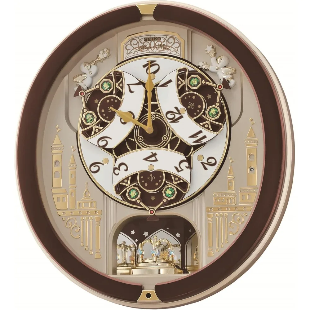 Melodies in Motion Musical Wall Clock, Spring Dance Quartz crystal movement allows for the most accurate time keeping