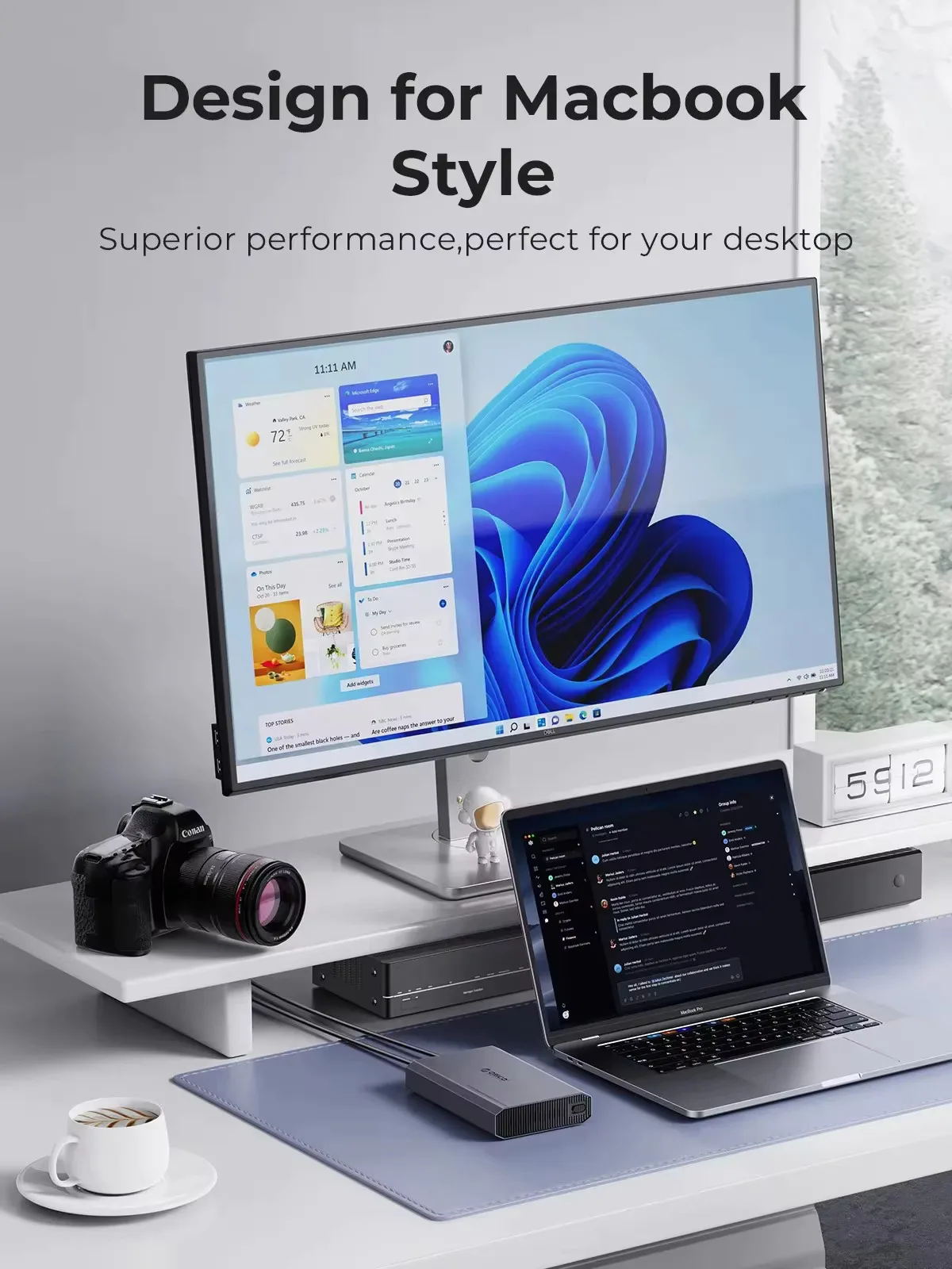 ORICO HDD Case 2.5/3.5 Inch Hard Drive Enclosure USB3.1 Type-C External HDD Case Aluminum Alloy & ABS with 12V2A Power Adapter