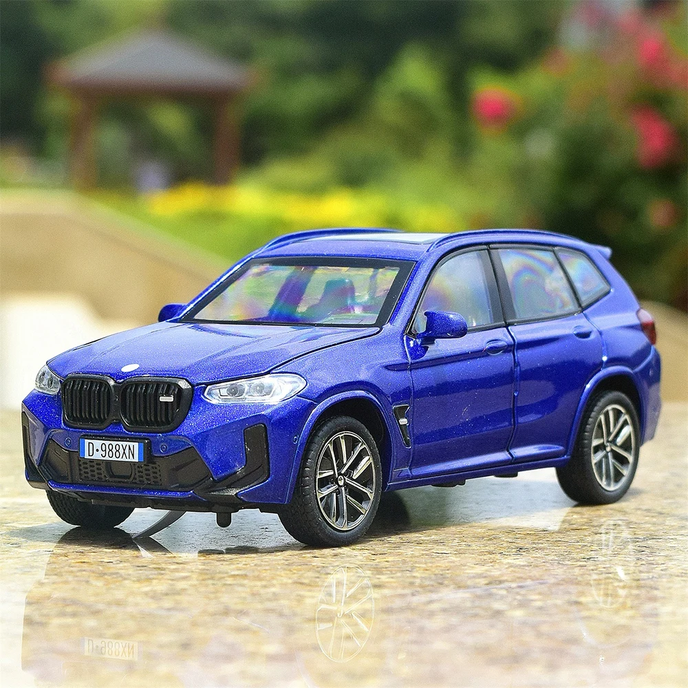 1:32 Scale X3M M8 Alloy Diecast Models Cars Toys with Light Music Miniature Car Wheel Pull Back Vehicles for Kids Birthday Gifts