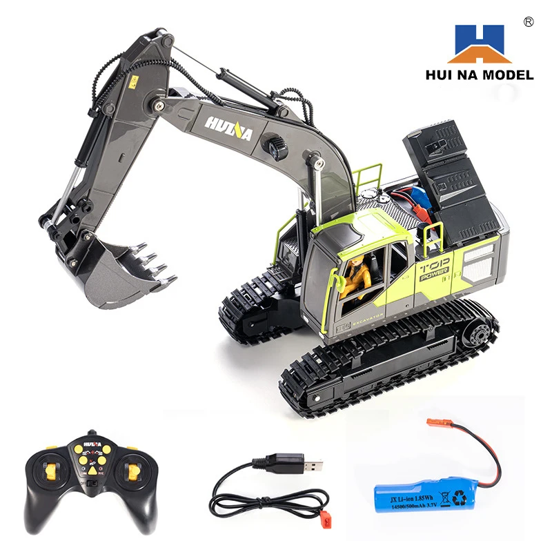 

Huina New 661 RC Excavator Alloy Remote Controlled Truck 1/18 Scale Raido Controlled Construction Car With driver Toys Gift