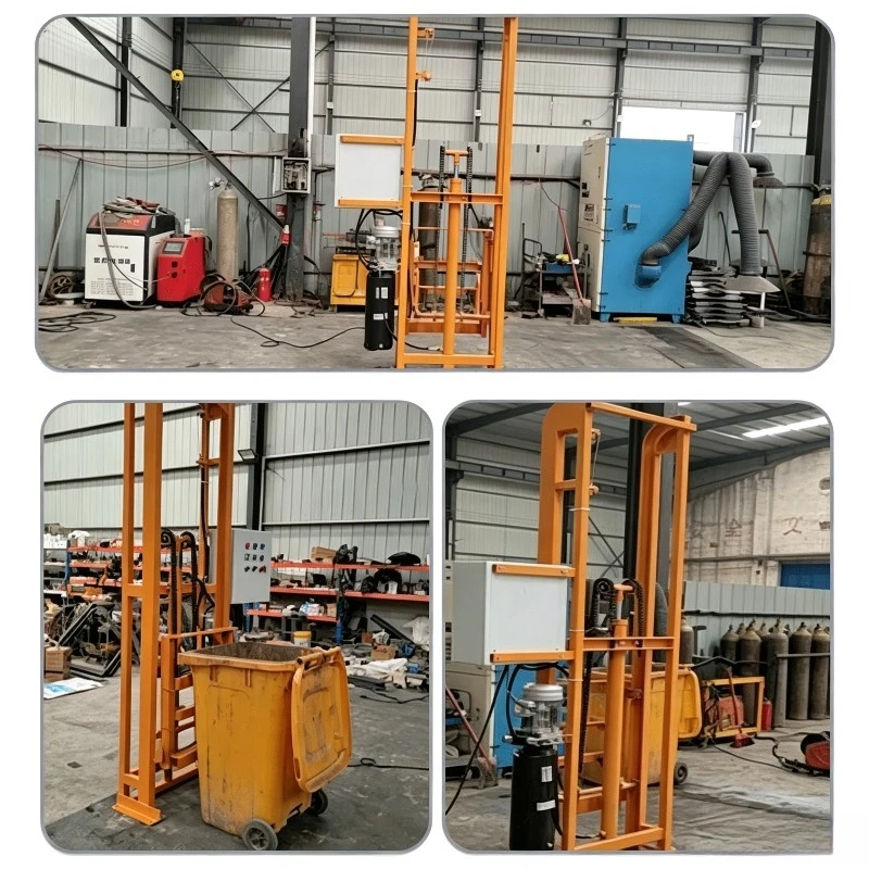 Deposit Custom Hydraulic Garbage Bin Lifter 240L Plastic Bin Auto Dumping Unloading Vertical Tilt Dump Equipment Lift