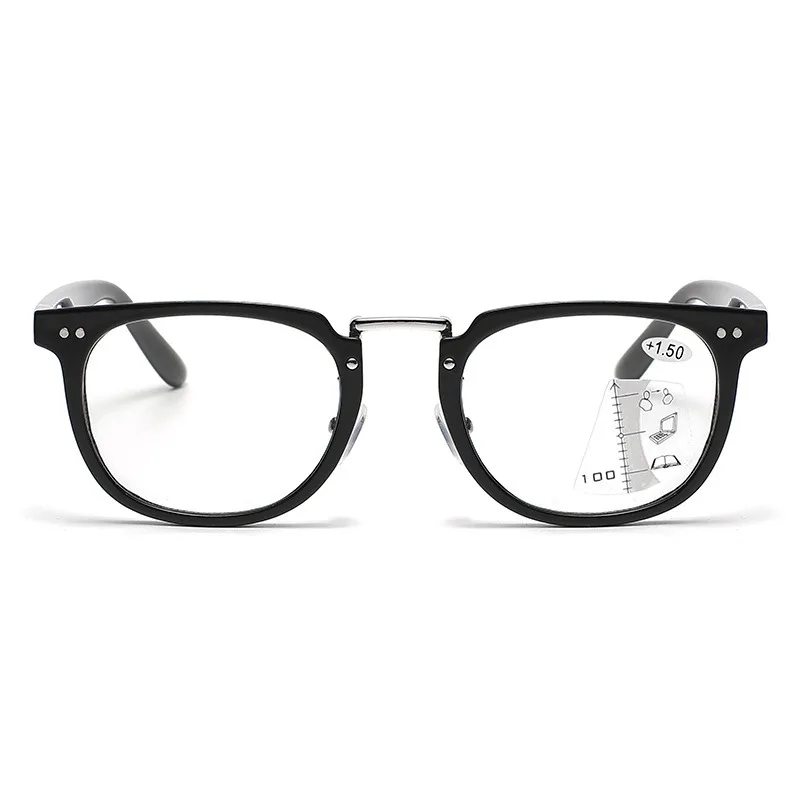 إطار بصري بيضاوي عتيق مضاد للضوء الأزرق نظارات قراءة للرجال خفيفة الوزن نظارات فوتوكروميك تقدمية