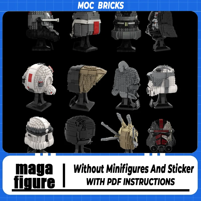 

Звездный фильм Moc, строительные кирпичи, модель мегафигурки, головной шлем, технологические блоки, классические сцены из фильмов, набор «сделай сам», сборка игрушек, подарки