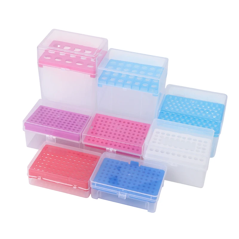 Hot 10ul/200ul/1ml/5ml/10ml Plastic Laboratory Pipettor Tip Box For Experiment Pipette Tip Holder Box Micropipette Plastic Box