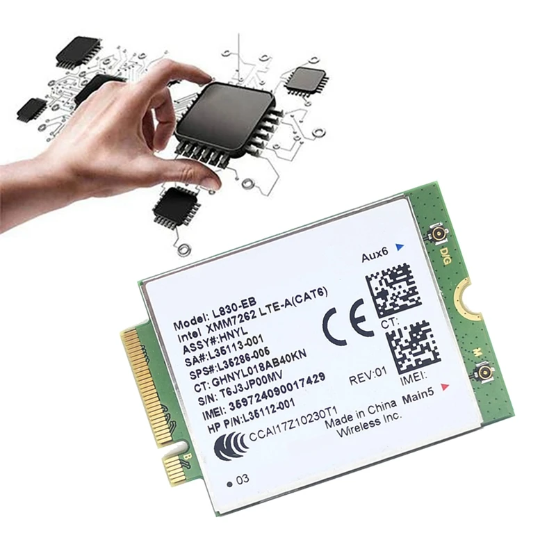 For HP L830-EB WIFI Card 4G LTE L830 L35286-005 7262 LTE Module Cat6 300Mbps For HP 640 650 G5 840 846 850 G6 X360 830