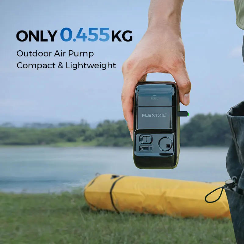 FLEXTAILGEAR MAX BOAT PUMP - 12kPa Cordless Air Pump Camping Equipment Electric Inflator USB Charging for Boat & Kayak