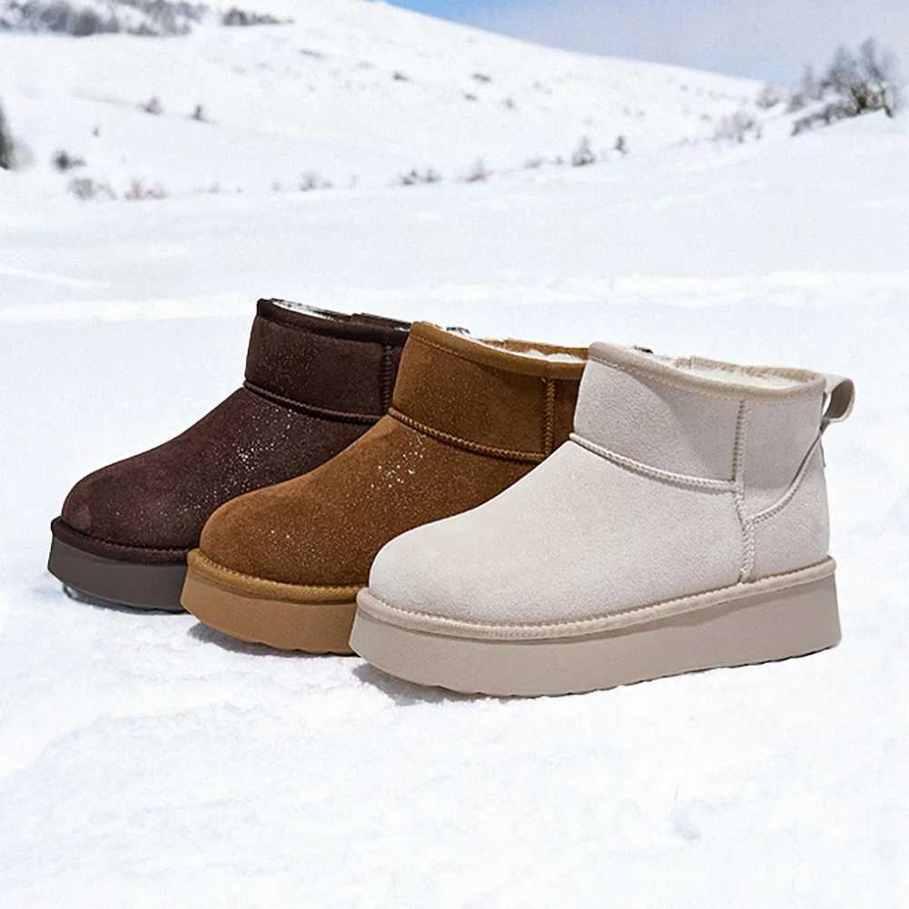 

Fashion Thickened Women Men's Winter Boots Male Casual Waterproof Cotton Shoes Couple Thick Sole Trainers Warm Ankle Snow Boots