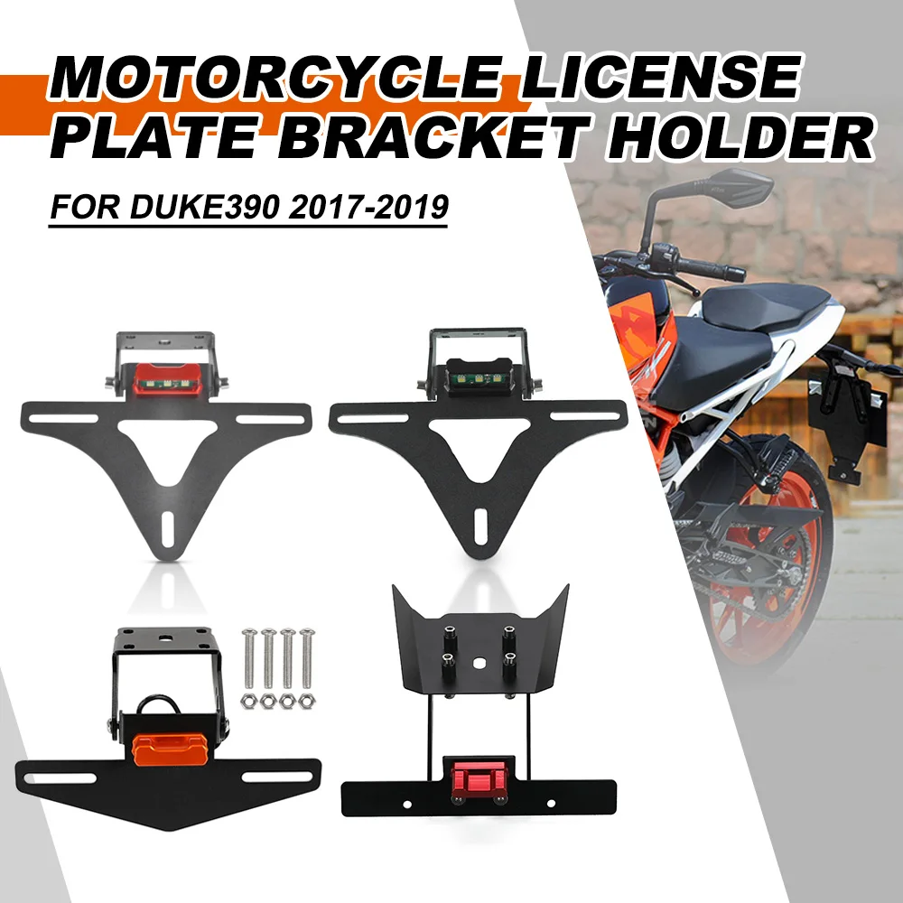 

Motorcycle FOR DUKE390 2017 2018 2019 Aluminium License Plate Bracket Holder Rear Number Plate Mount Fender Eliminator DUKE 390