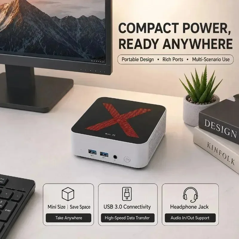 Powerful Core N95 Mini PC, 16GB RAM, 1TB/2TB SSD, WiFi6, Bluetooth 5.2, Windows, 4K Ultra HD, Great for Daily Work & Play.