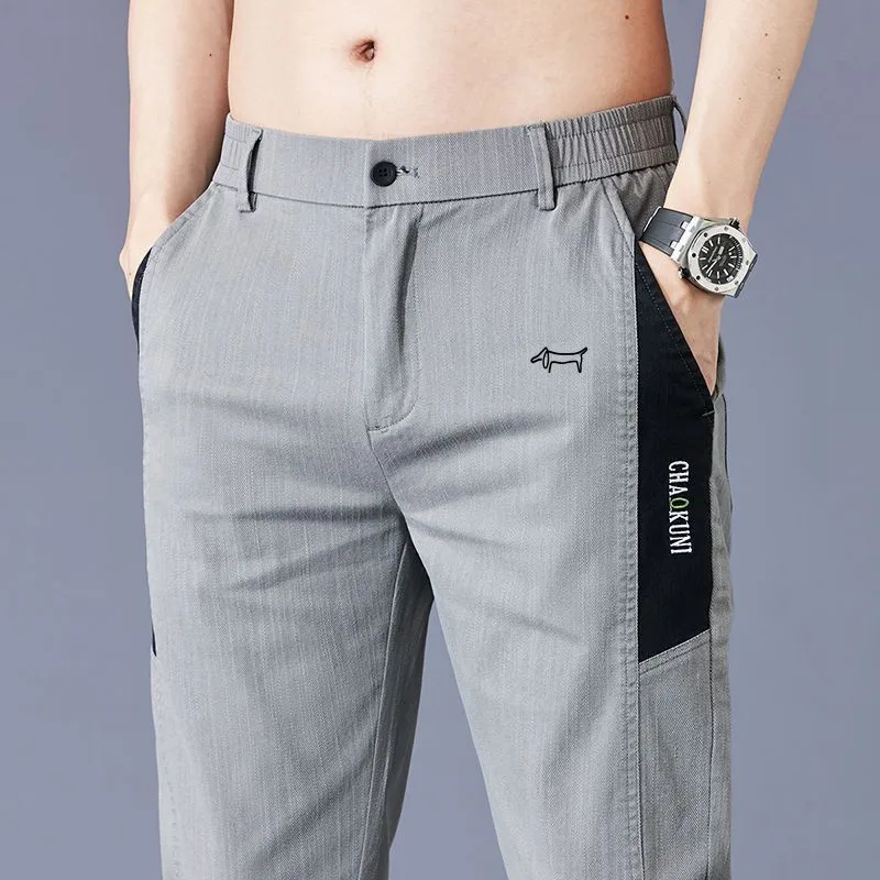 말본 Spring Autumn Golf Wear Men 2025 New Golf Pants Fashion Elastic Force Straight Pants Business Casual Pants Men's Golf Clothes