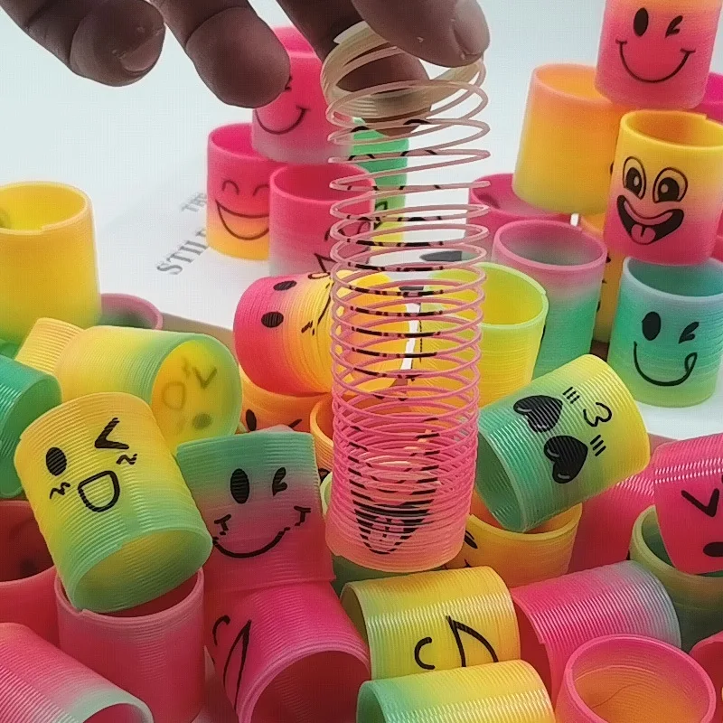 Regenbogen Lächeln magische Federn Kreis Spielzeug für Kinder Geburtstags feier begünstigt Werbe
