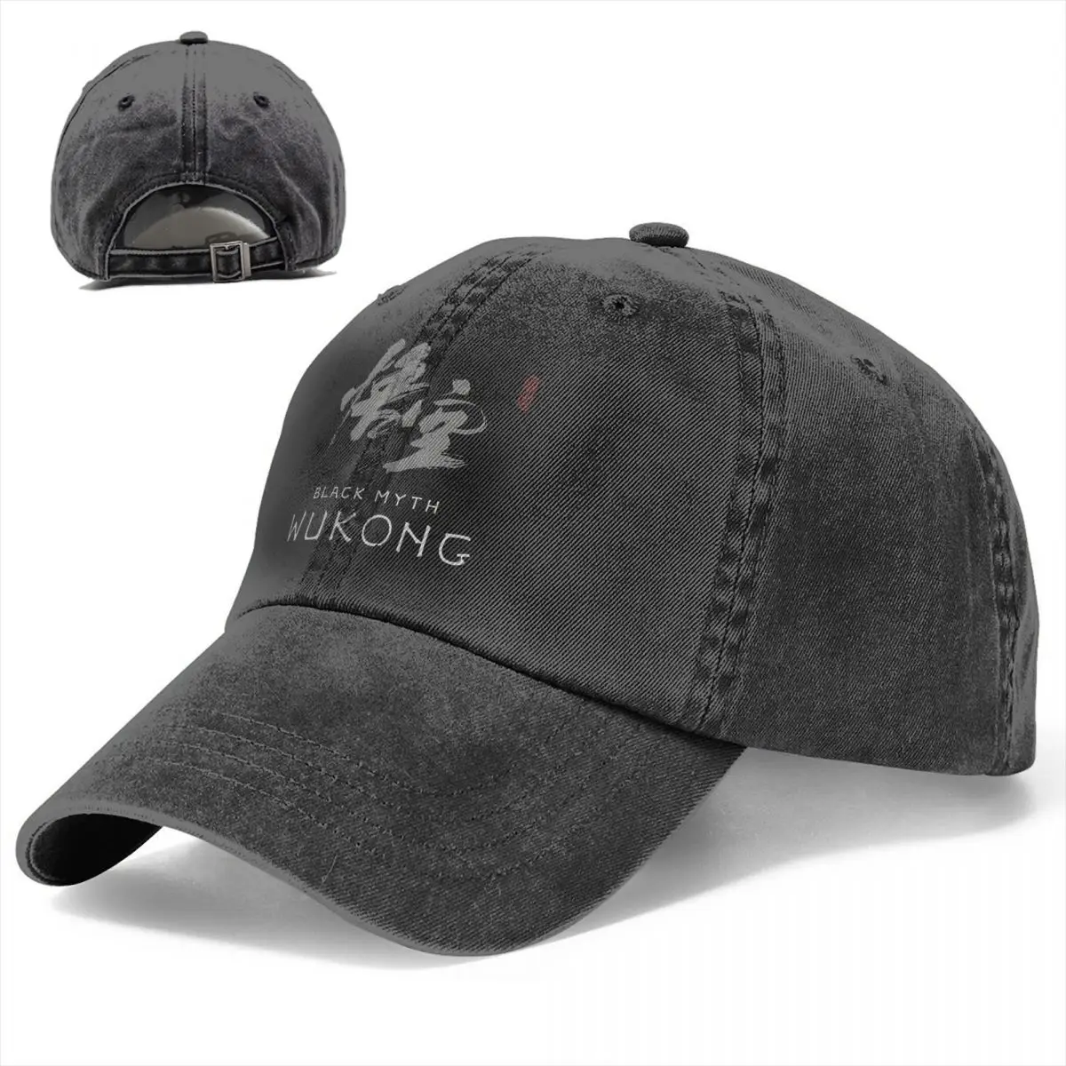 Washed Men's Baseball Cap Monkey King Trucker Snapback Caps Dad Hat Black Myth Wukong Golf Hats