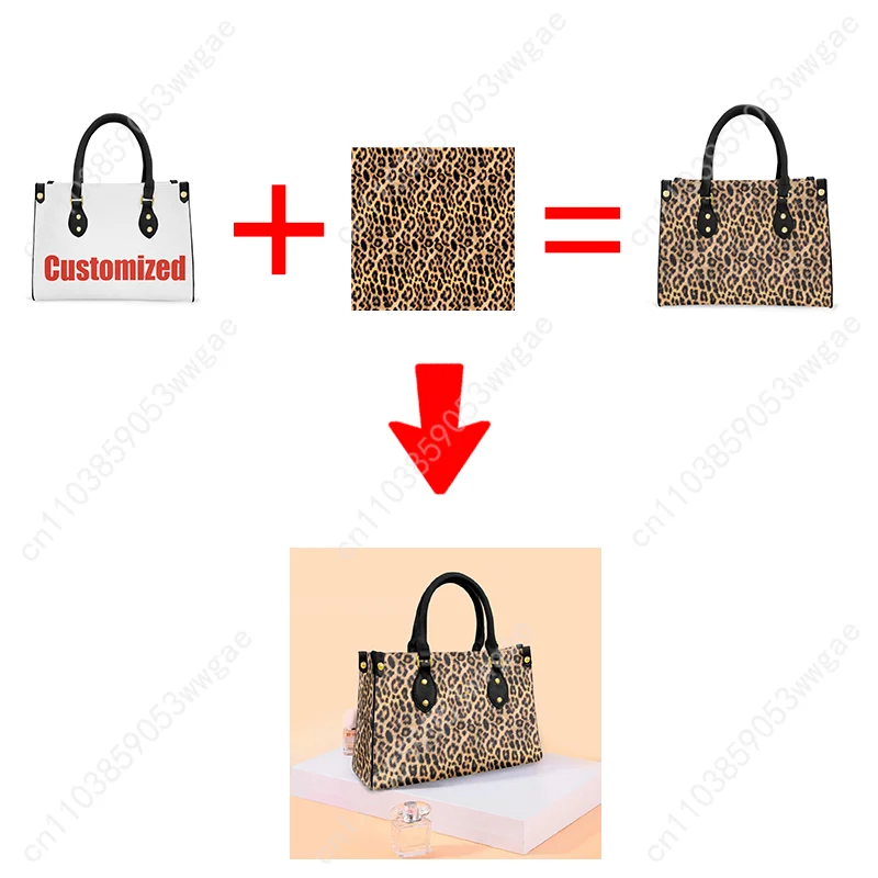 Mikecrack Tote Bag Purse Women Man High Quality Personalized Text Image PU Leather Customized Handbag Commuter Shopping Gift Bag