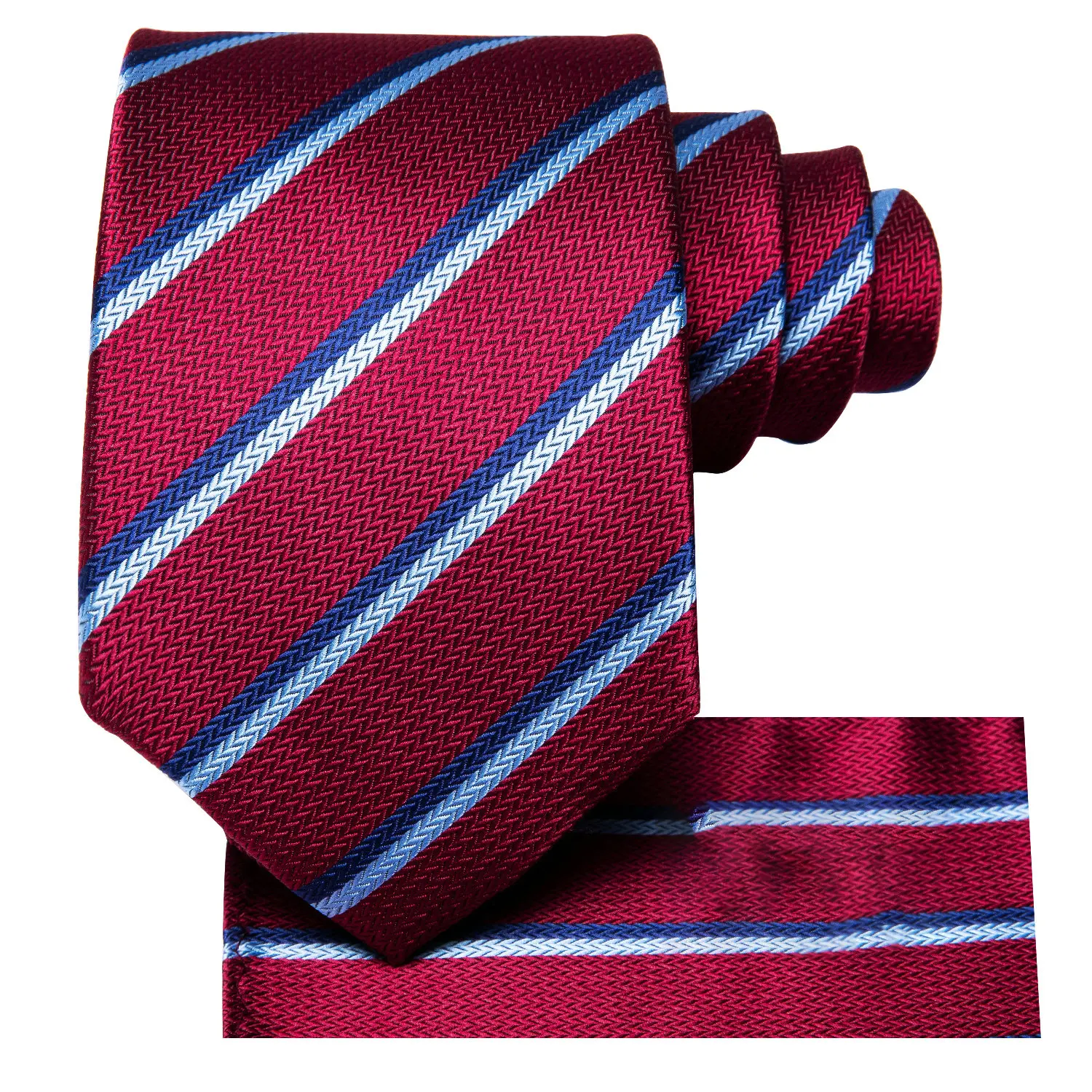 VERVEROW Striped Jacquard Neck - Men'S Formal Wear Ties 评论和价格