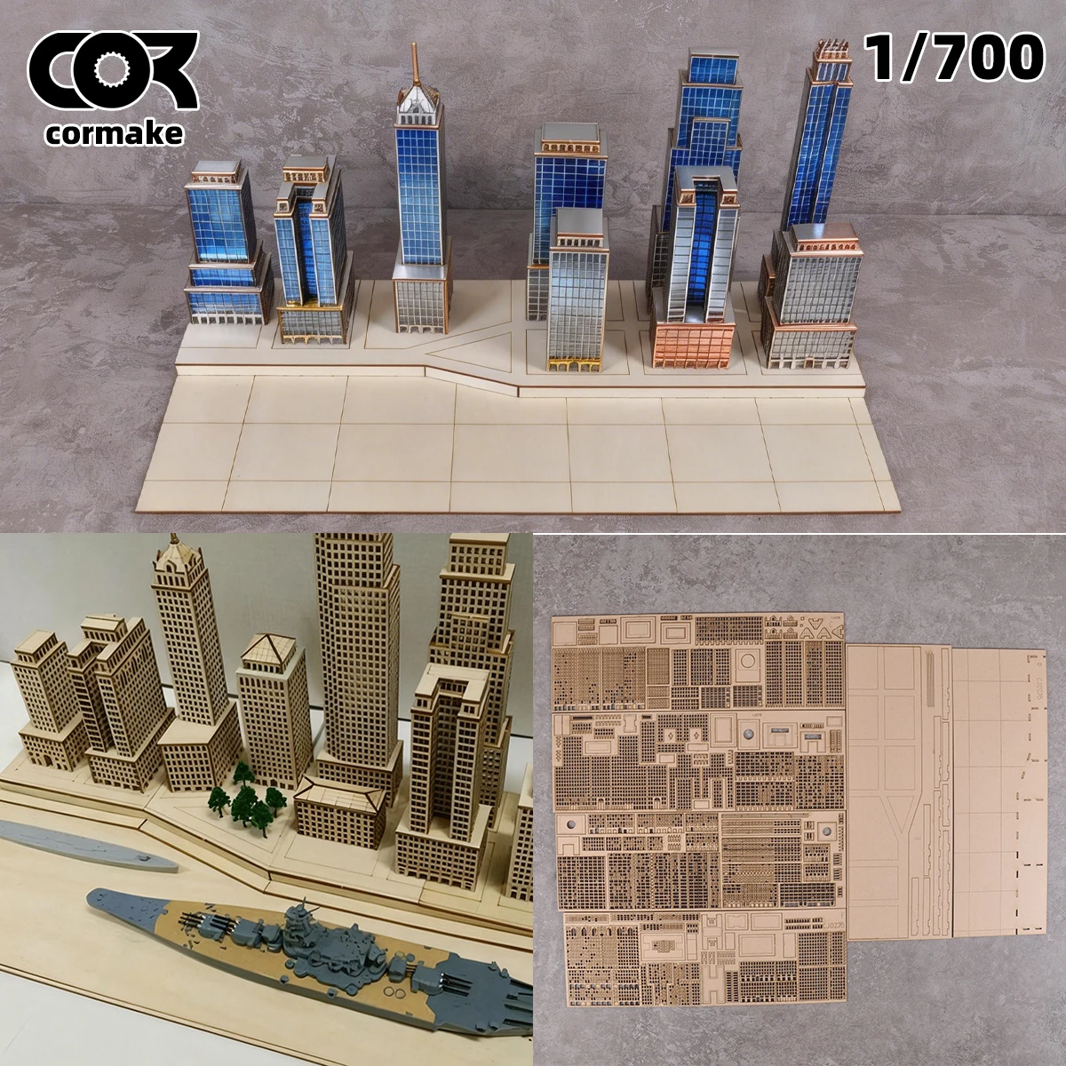 

Assembly Architectural model sand table Port of New York dock naval base diorama Scale model kit 1/700