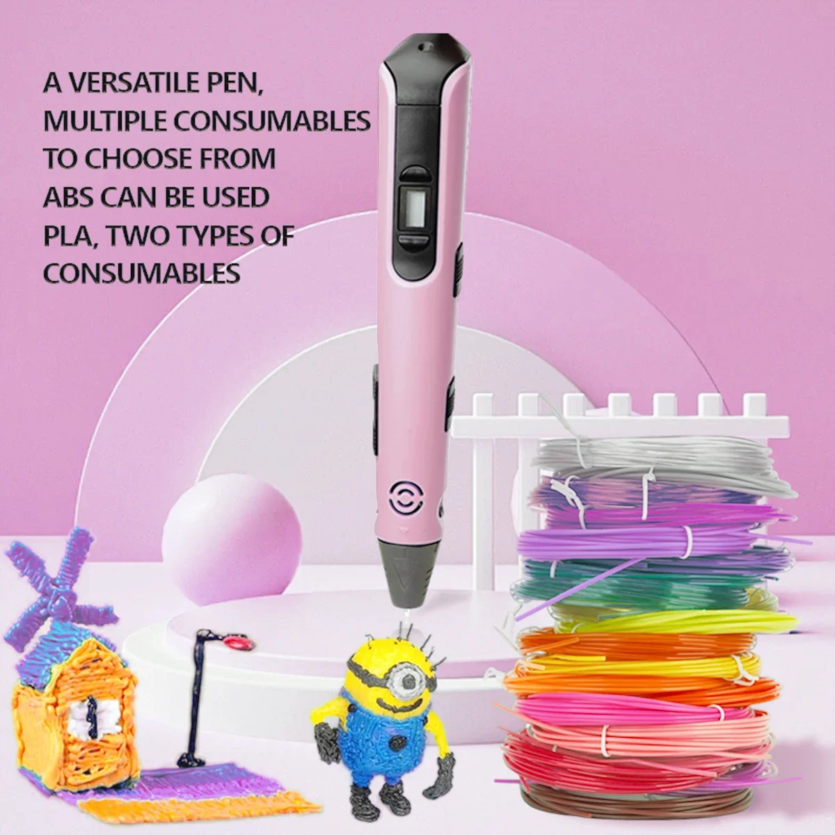 New 3D Printing Pen 9 Meter Pla Environmentally Friendly Filaments Children S Creative Gifts Birthday and New Year Handmade Toys