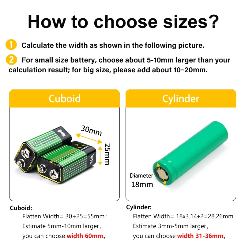 5M Width 17mm ~ 130mm PVC Heat Shrink Tube 18650 Battery Wrap Battery Pack Insulated Cable Protector Sleeve Lithium Film Case