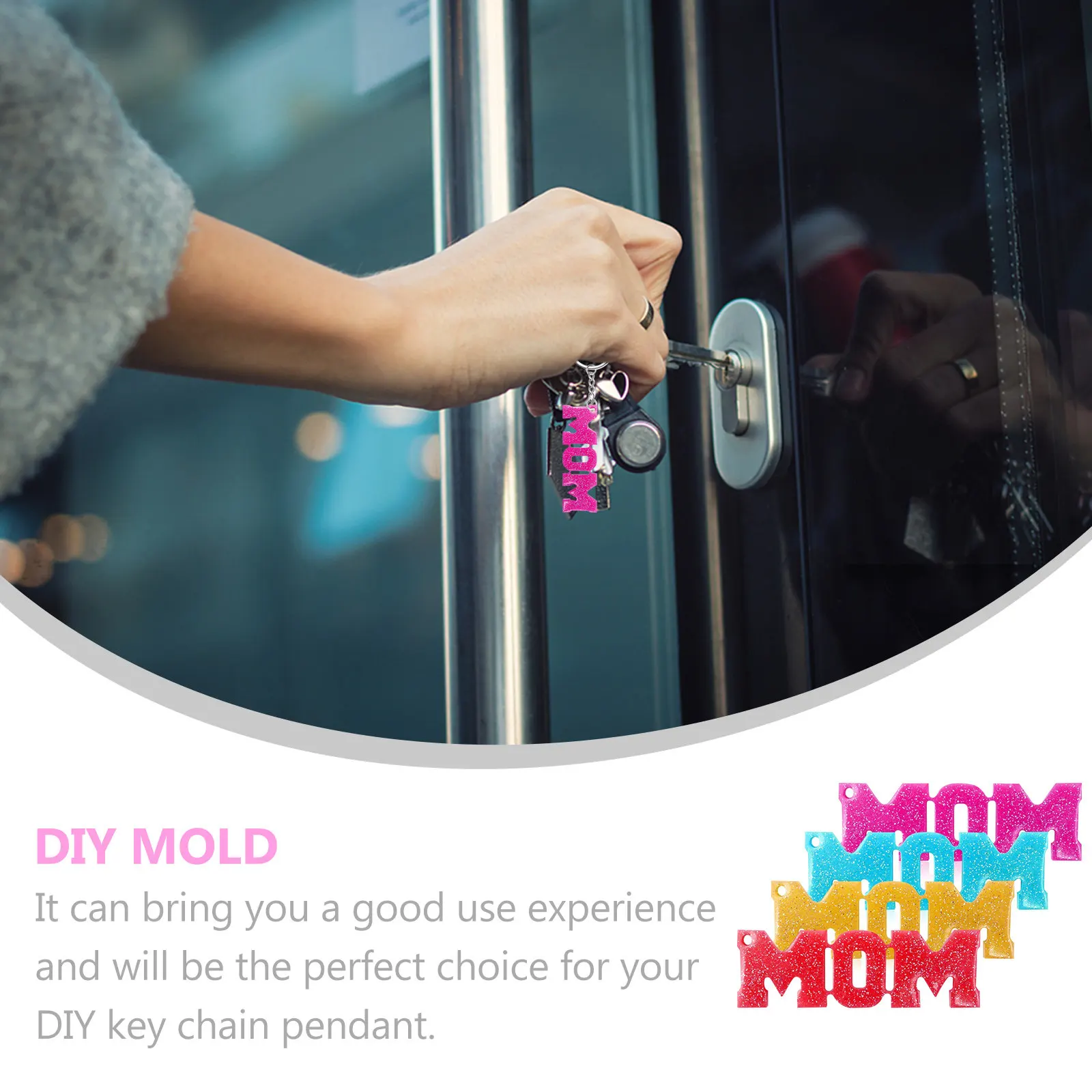 

Набор из 2 силиконовых форм для брелоков в форме мамы, для самостоятельного изготовления подвесок ко Дню матери, для эпоксидной смолы, уникальный инструмент для создания украшений