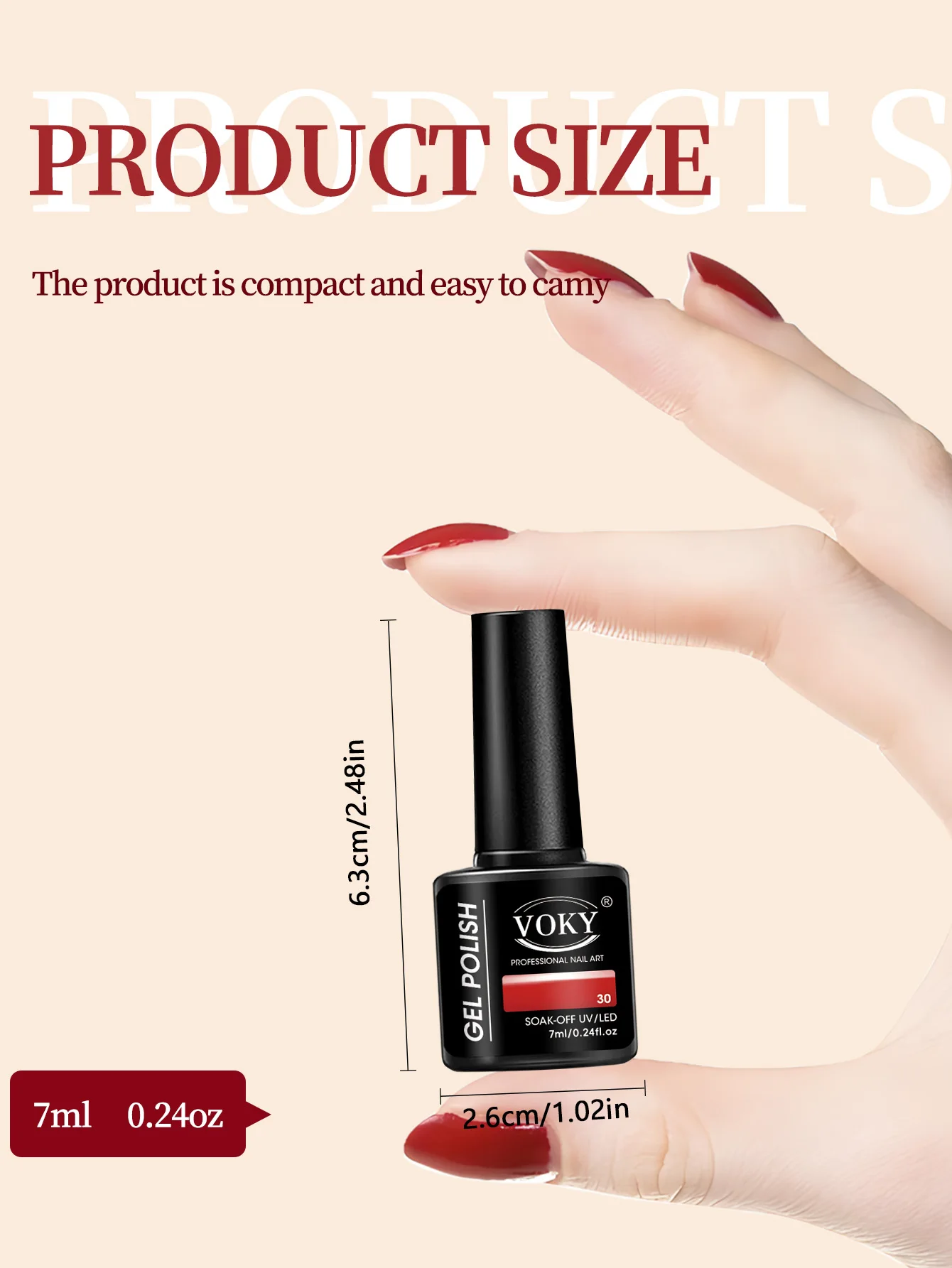 طقم طلاء أظافر جل مكون من 7 قطع من فوكي، باللون الأحمر، مناسب للاستخدام المنزلي، بالإضافة إلى هدايا عيد الميلاد/عيد الحب