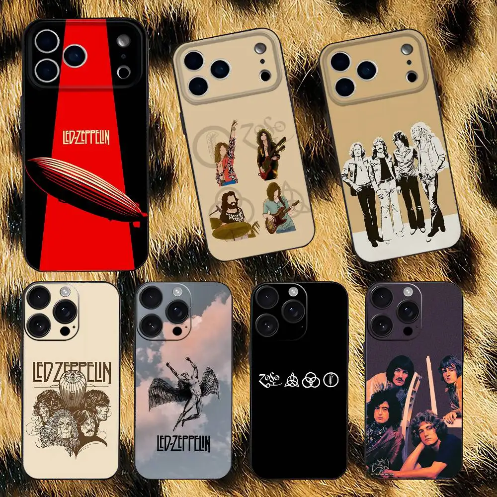 

Phone Case For iPhone 17,16,15,14,13,12,11,Pro,XS,Max,XR,Plus,E,SE4,Mini L-Led Band Z-Zeppelins Black Soft Cover