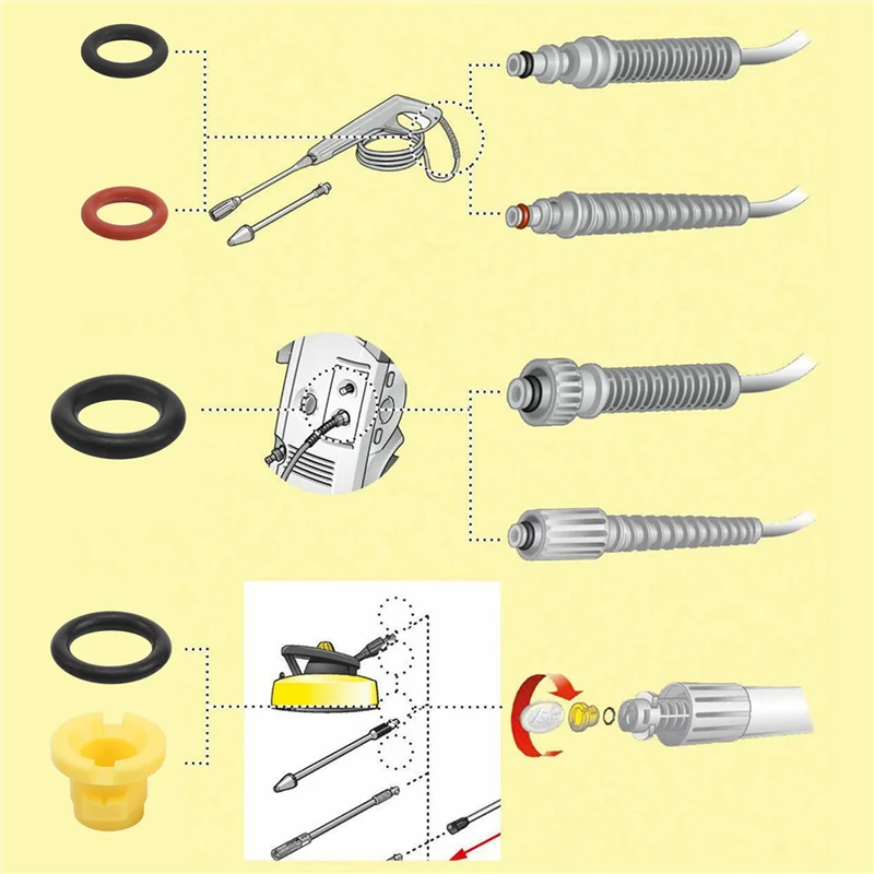 ケルヒャーランスホースノズル用AEA9-OリングスペアOリングシール2.640-729.0ゴムOリング高圧洗浄機用K2 K3 K4 K5 K6 K7対応