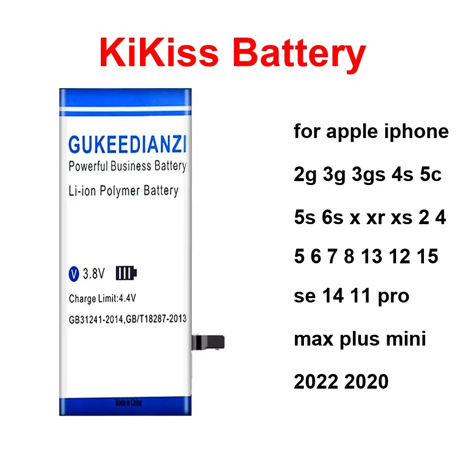 

For Apple Iphone 2G 3G 3GS 4S 5C 5S 6S X XR XS 2 4 5 6 7 8 13 12 15 SE 14 11 Pro Max Plus Mini 2022 2020 1900-4952Mah Battery