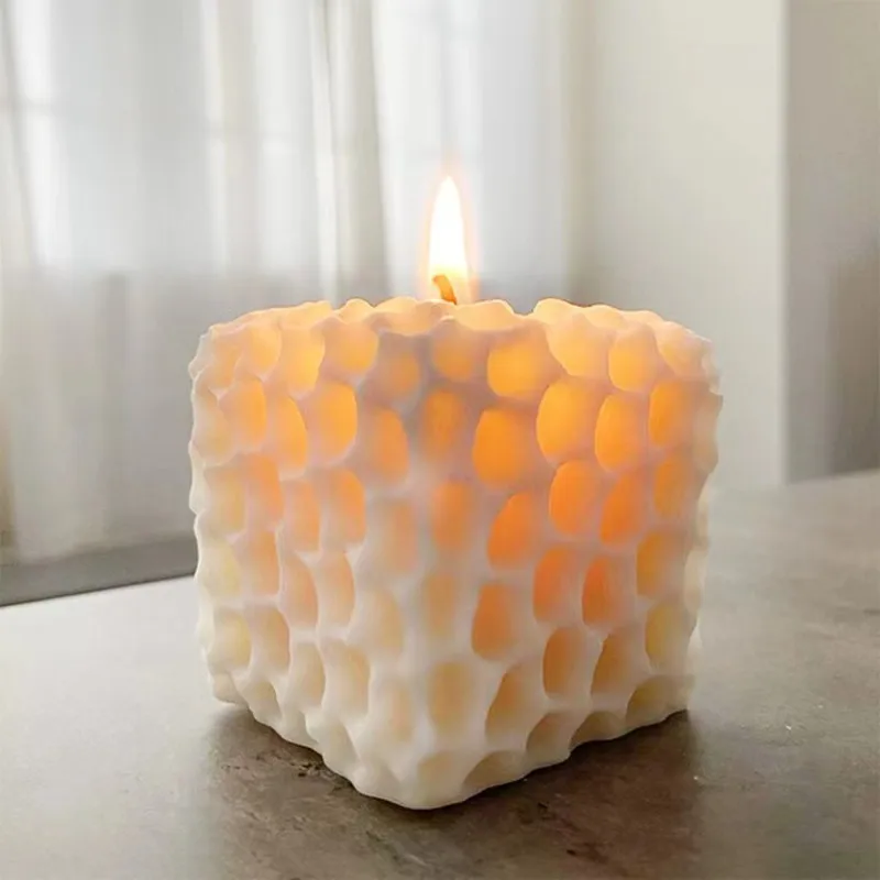 3D Carved Cylindrical Silicone Clay Soap Mould for Making Candles Scented Candle Silicone Mould