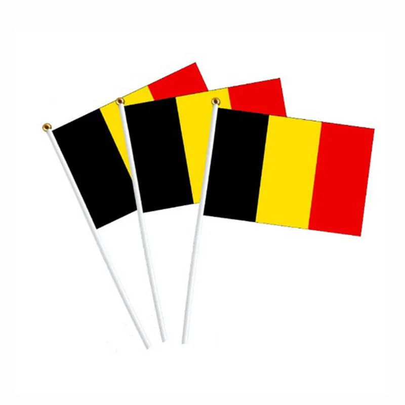 

14*21 CM Belgium Hand Flag Small National Banner For Celebration 50PCS